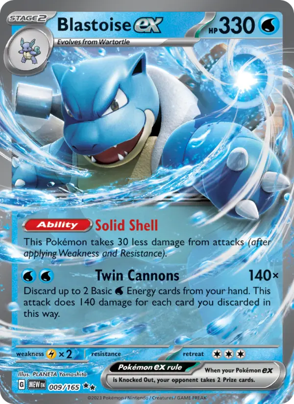 Blastoise ex, 009/165