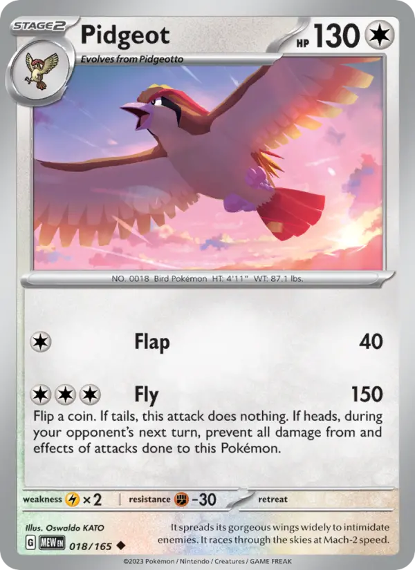 Pidgeot, 018/165