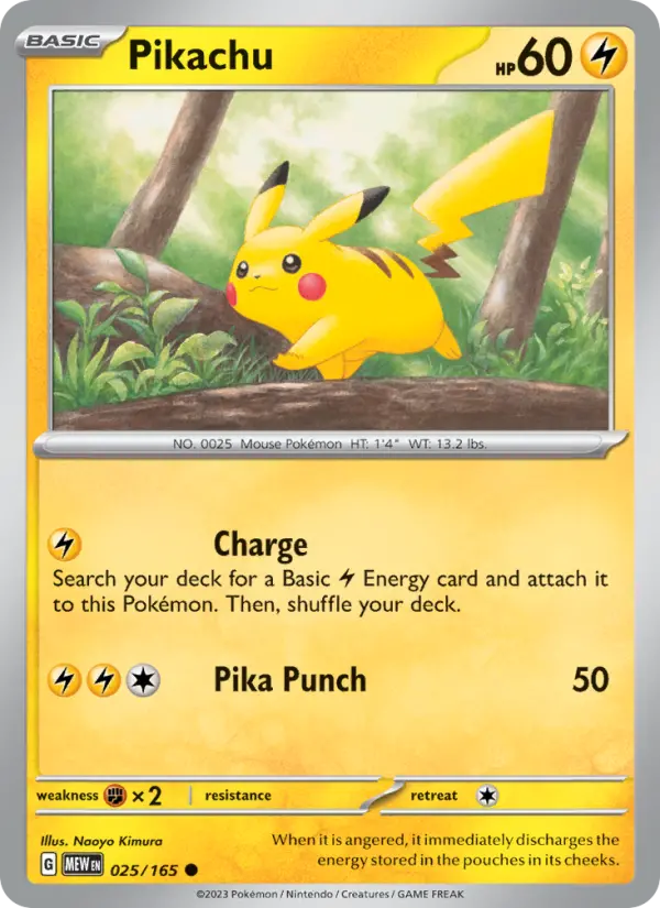 Pikachu, 025/165