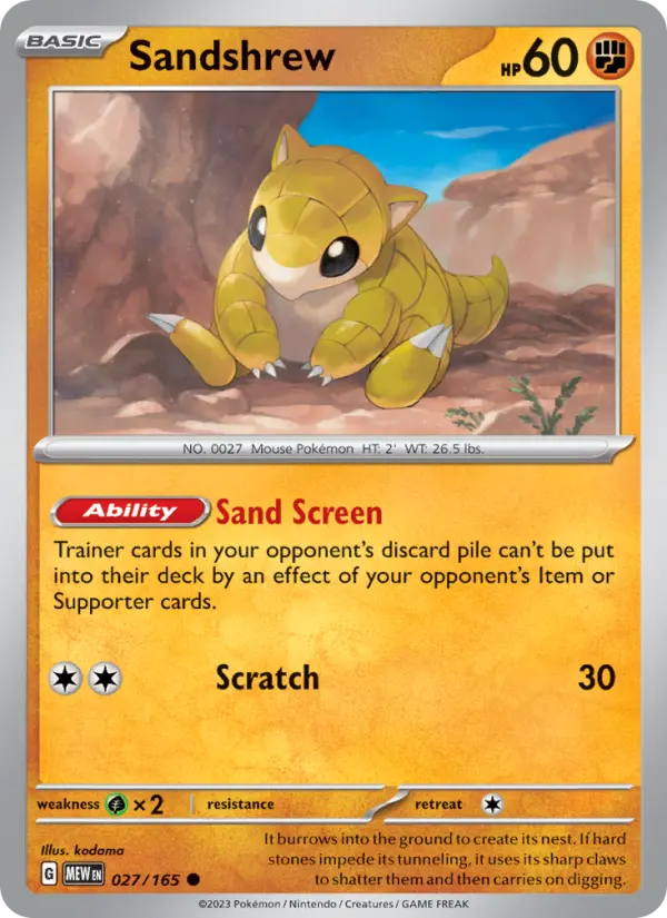 Sandshrew, 027/165