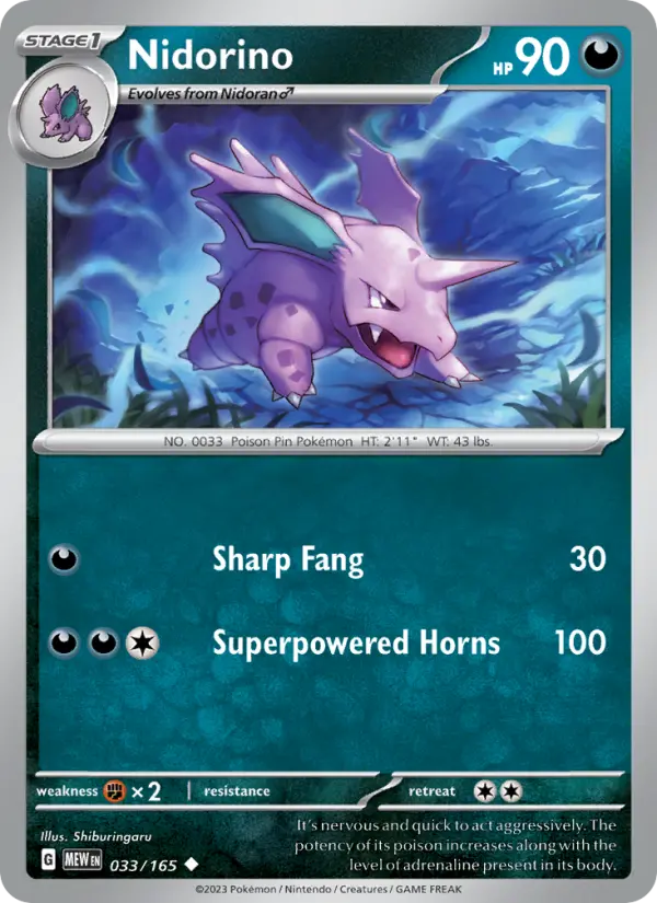 Nidorino, 033/165