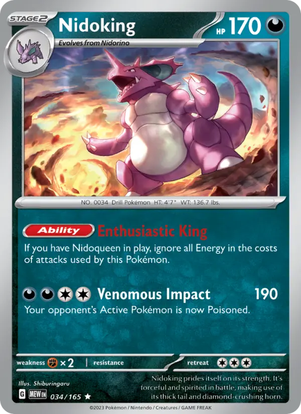 Nidoking, 034/165
