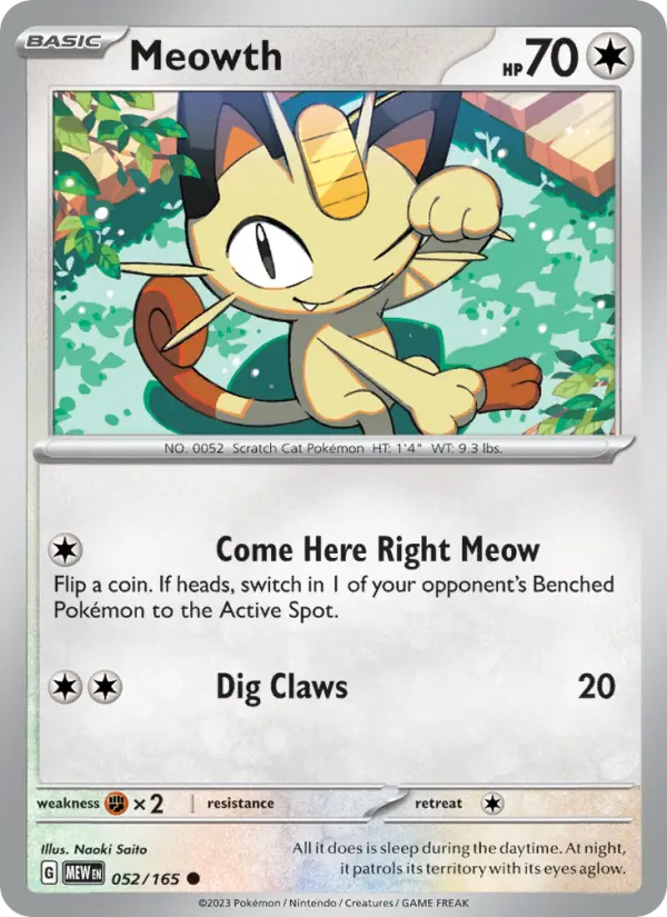 Meowth, 052/165