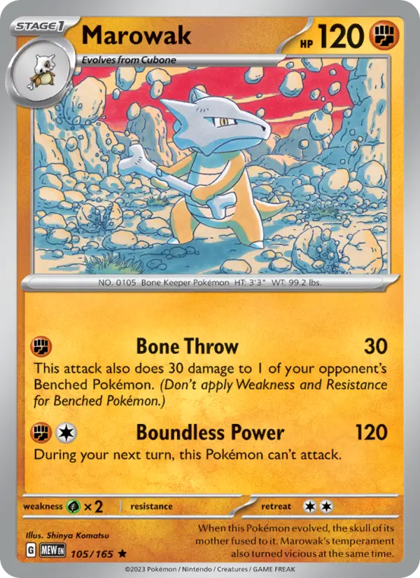 Marowak, 105/165