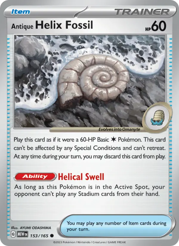 Antique Helix Fossil, 153/165