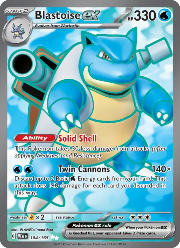 Blastoise ex, 184/165