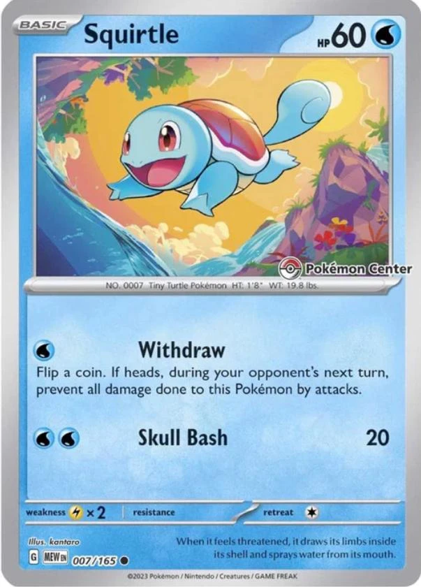 Squirtle (Pokémon Center Stamp), 007/165