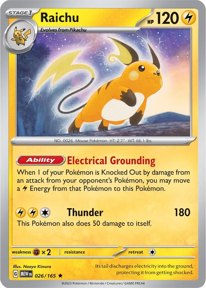 Raichu (Sam's Club Cosmos Holo), 026/165