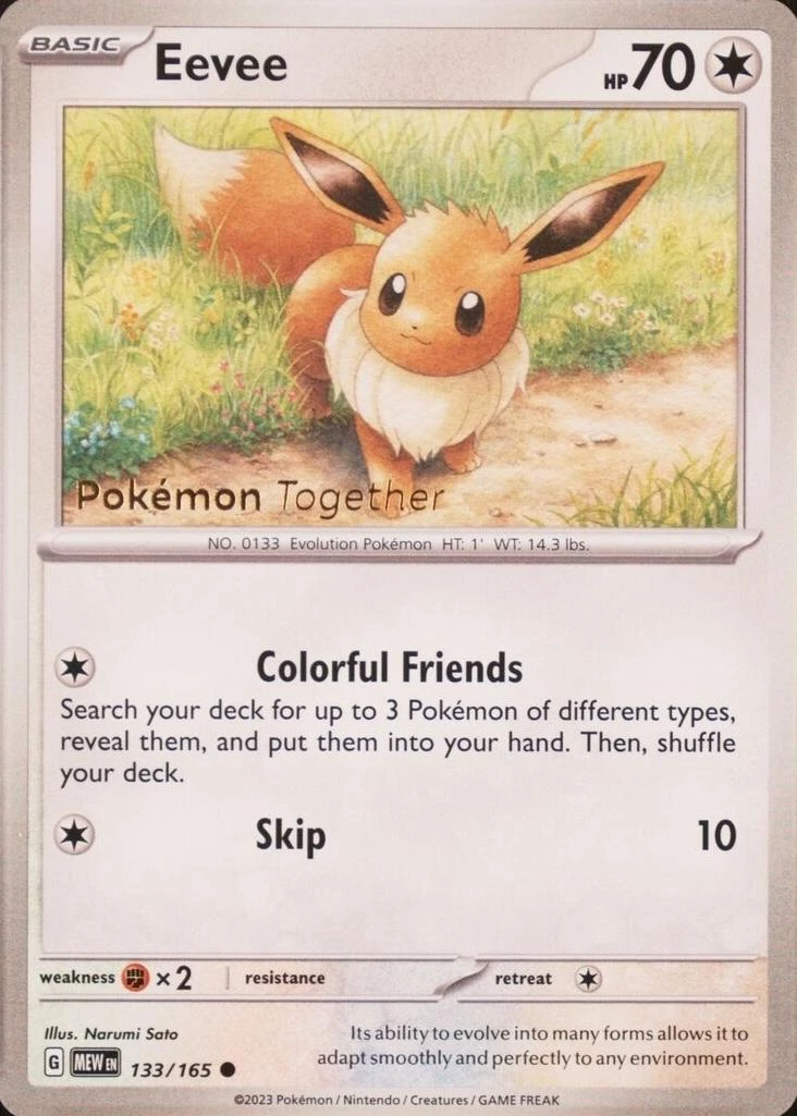 Eevee (Pokémon Together Stamp), 133/165