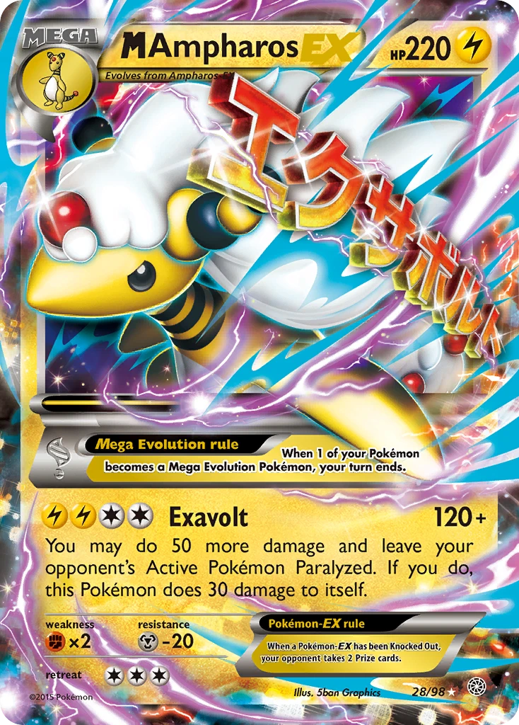 M Ampharos-EX, 028/098