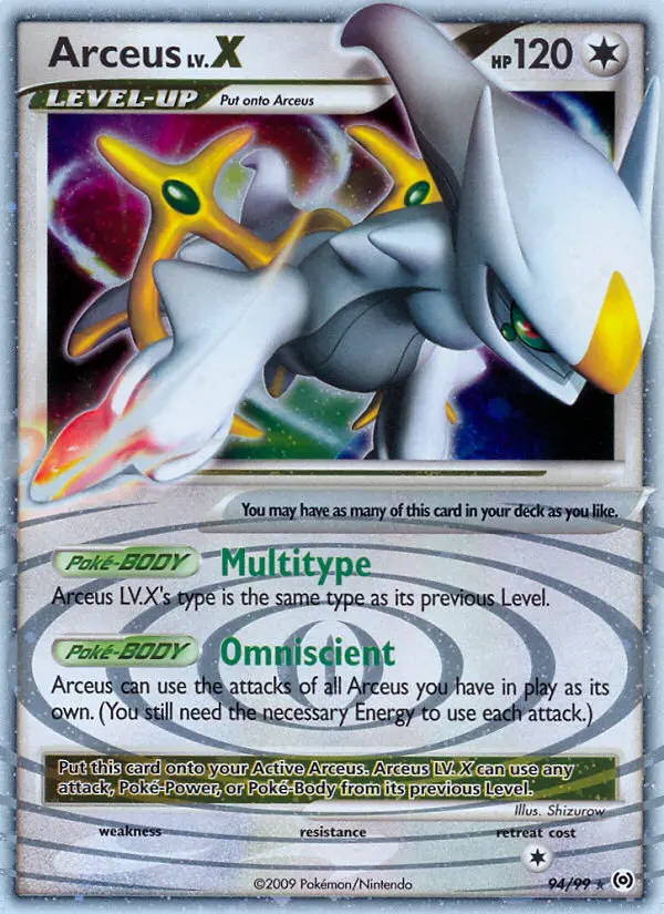 Arceus LV. X, 94/99