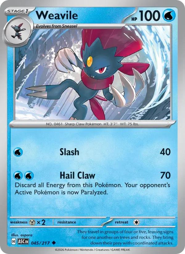 Weavile, 045/217