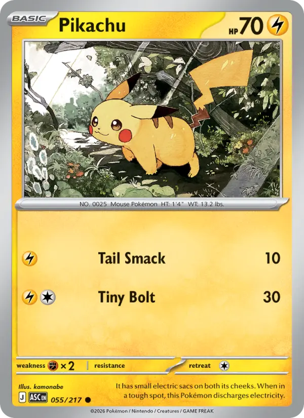 Pikachu, 055/217