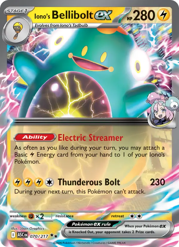 Iono's Bellibolt ex, 070/217