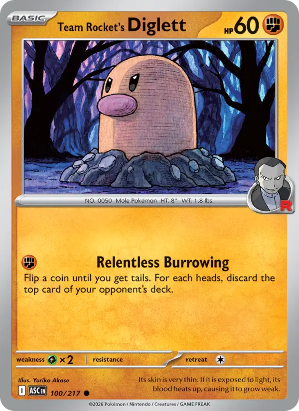 Team Rocket's Diglett, 100/217