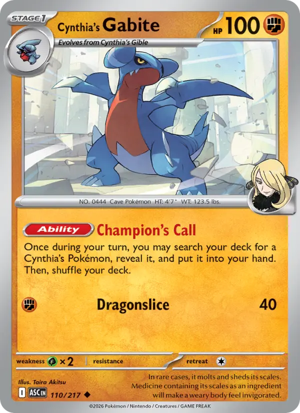 Cynthia's Gabite, 110/217