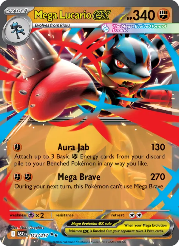 Mega Lucario ex, 113/217