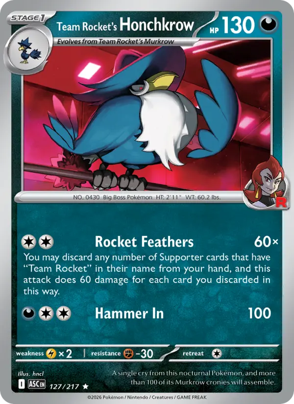 Team Rocket's Honchkrow, 127/217