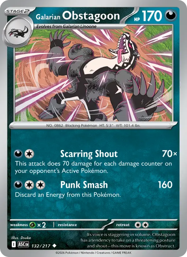 Galarian Obstagoon, 132/217