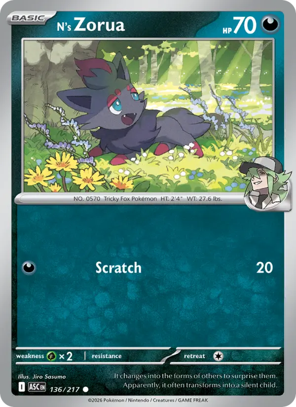 N's Zorua, 136/217