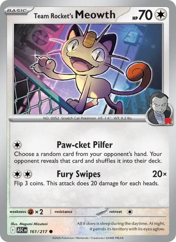 Team Rocket's Meowth, 161/217