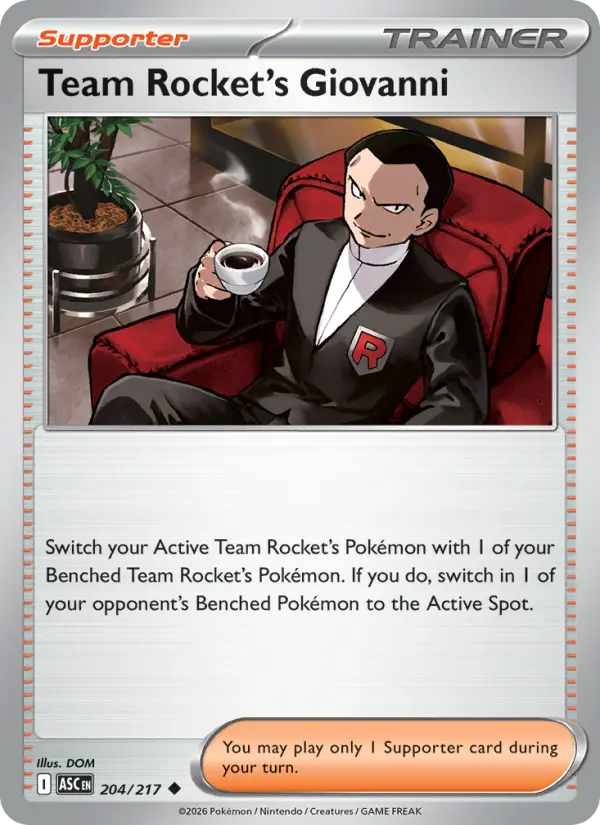 Team Rocket's Giovanni, 204/217