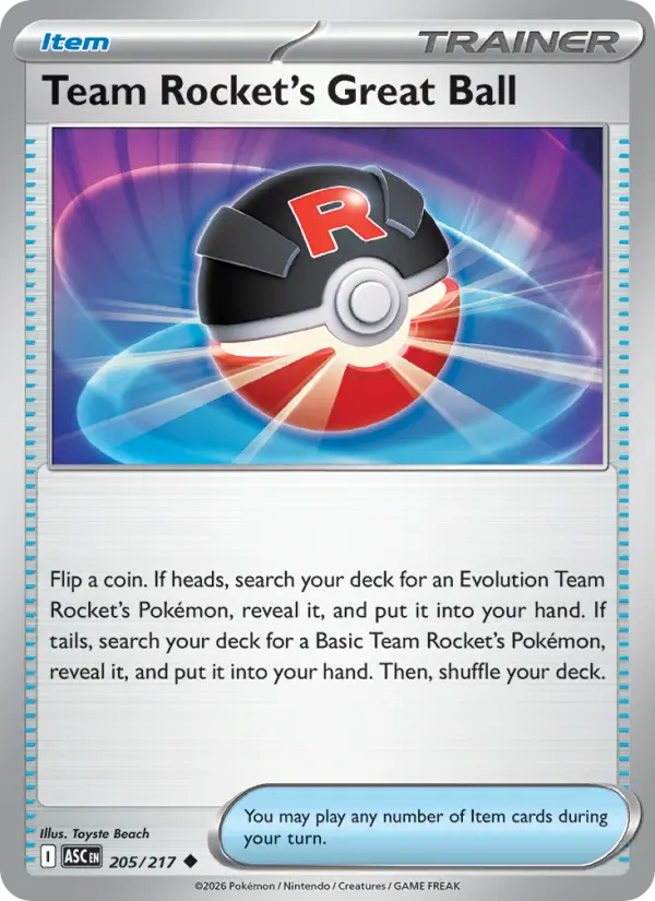 Team Rocket's Great Ball, 205/217