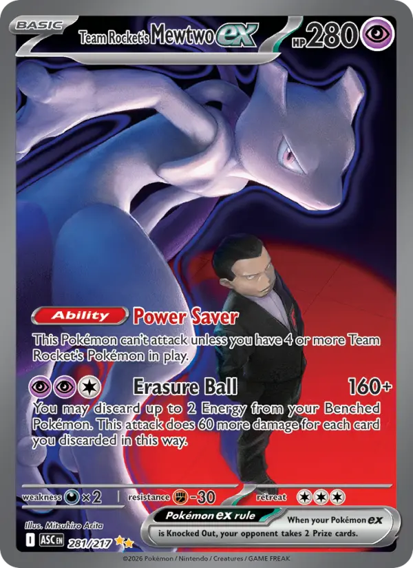 Team Rocket's Mewtwo ex, 281/217