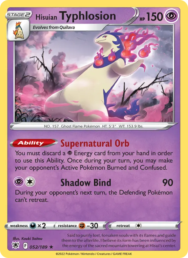 Hisuian Typhlosion, 052/189