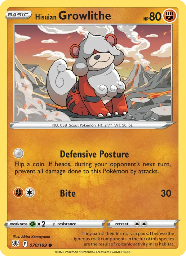 Hisuian Growlithe, 070/189