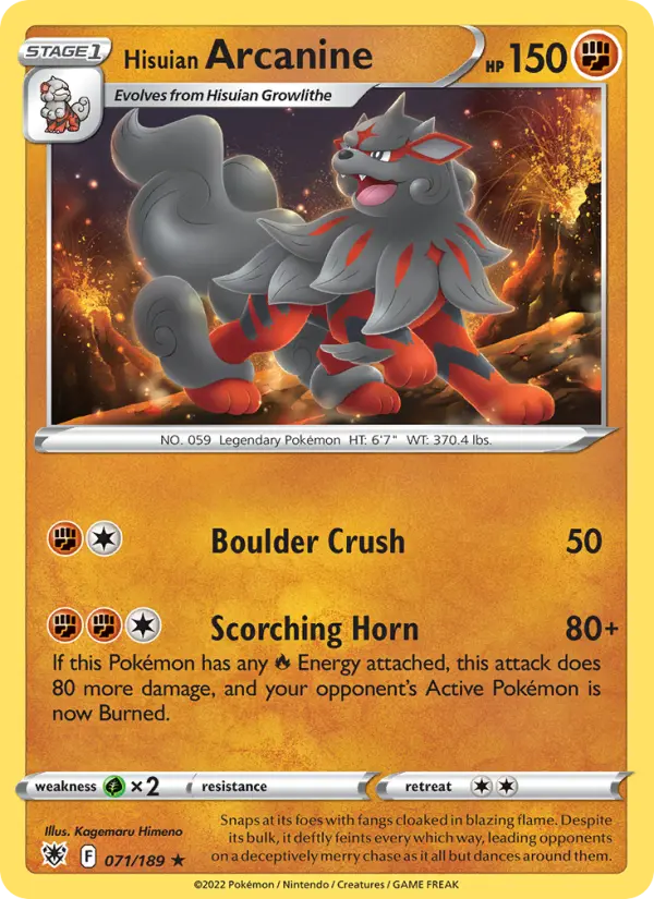 Hisuian Arcanine, 071/189