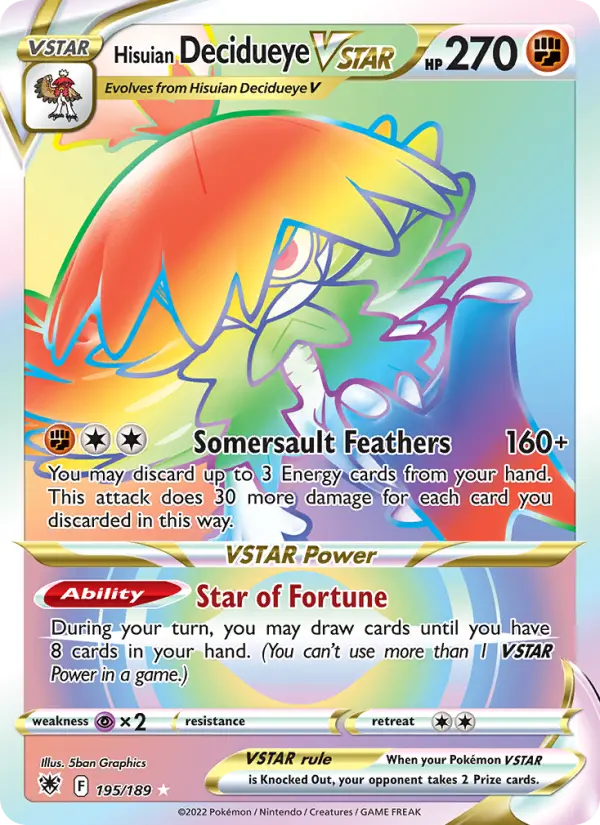 Hisuian Decidueye VSTAR, 195/189