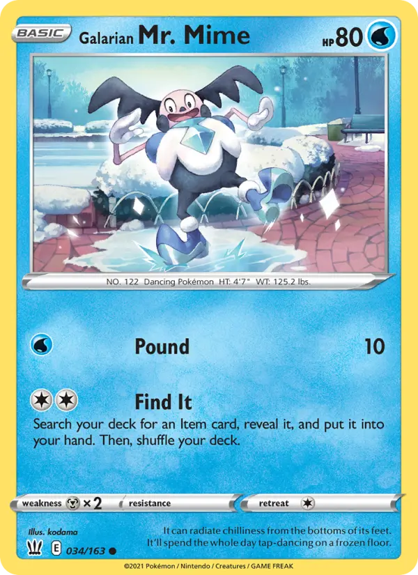 Galarian Mr. Mime, 034/163