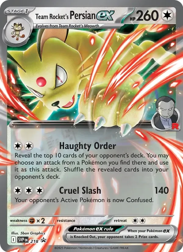 Team Rocket's Persian ex, SVP218