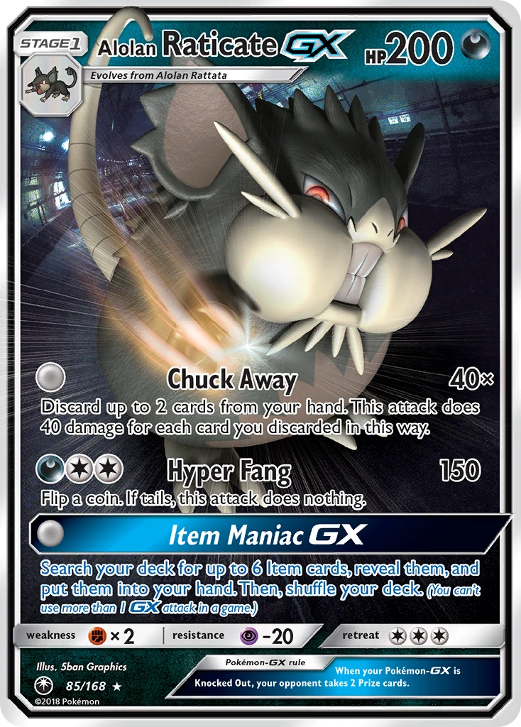 Alolan Raticate-GX, 085/168