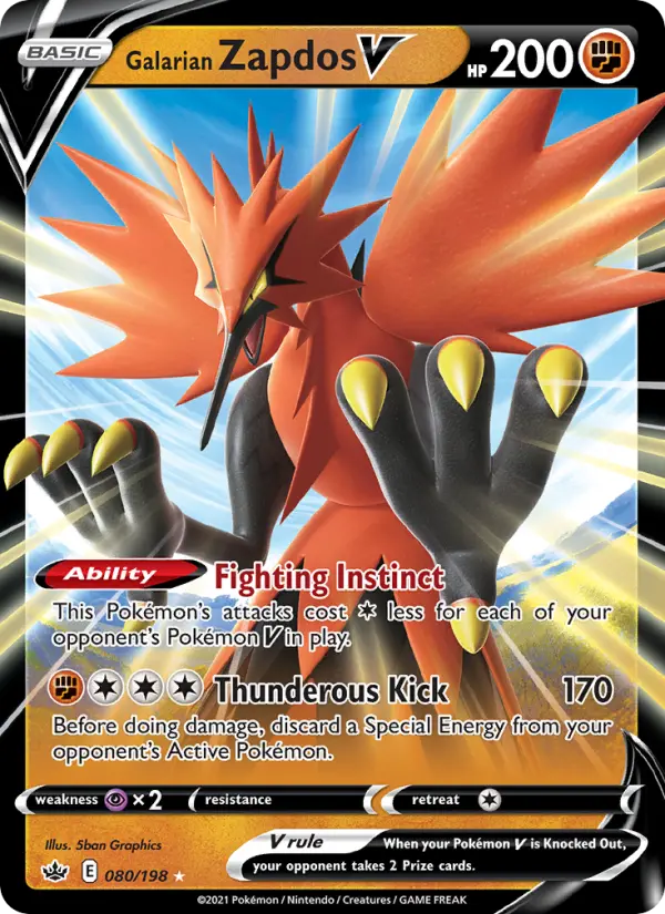 Galarian Zapdos V, 080/198