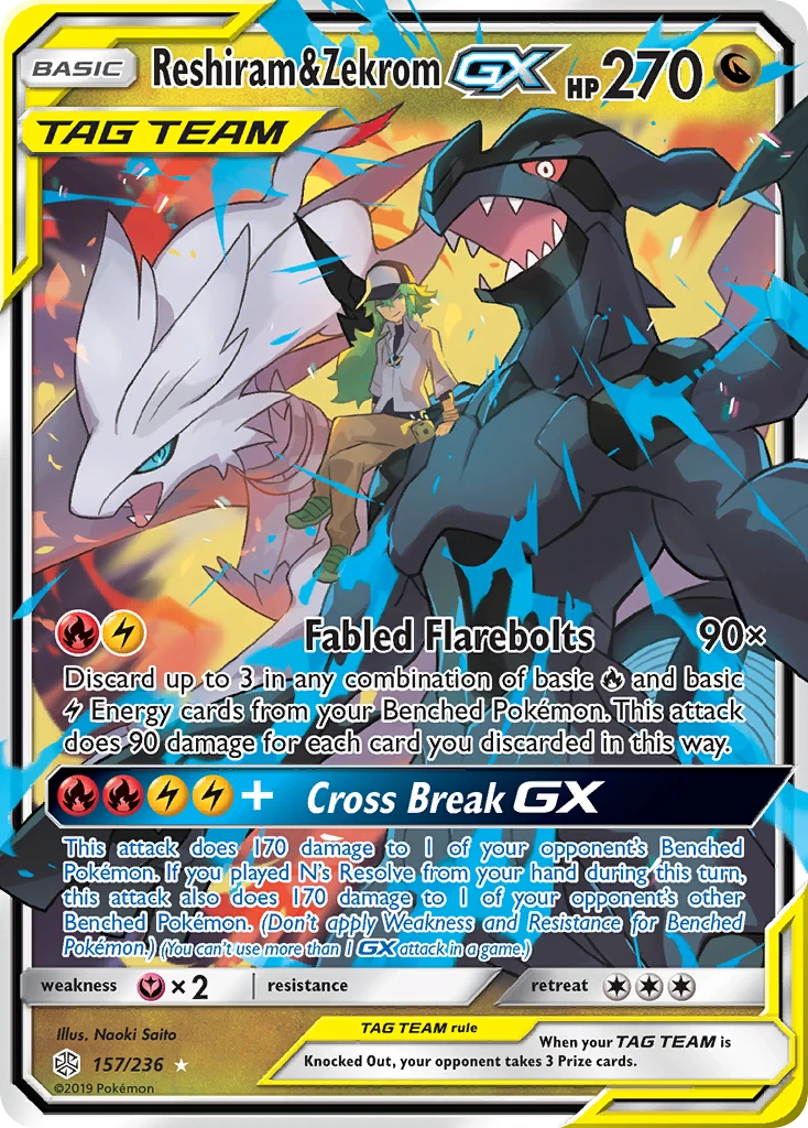 Reshiram & Zekrom-GX, 157/236