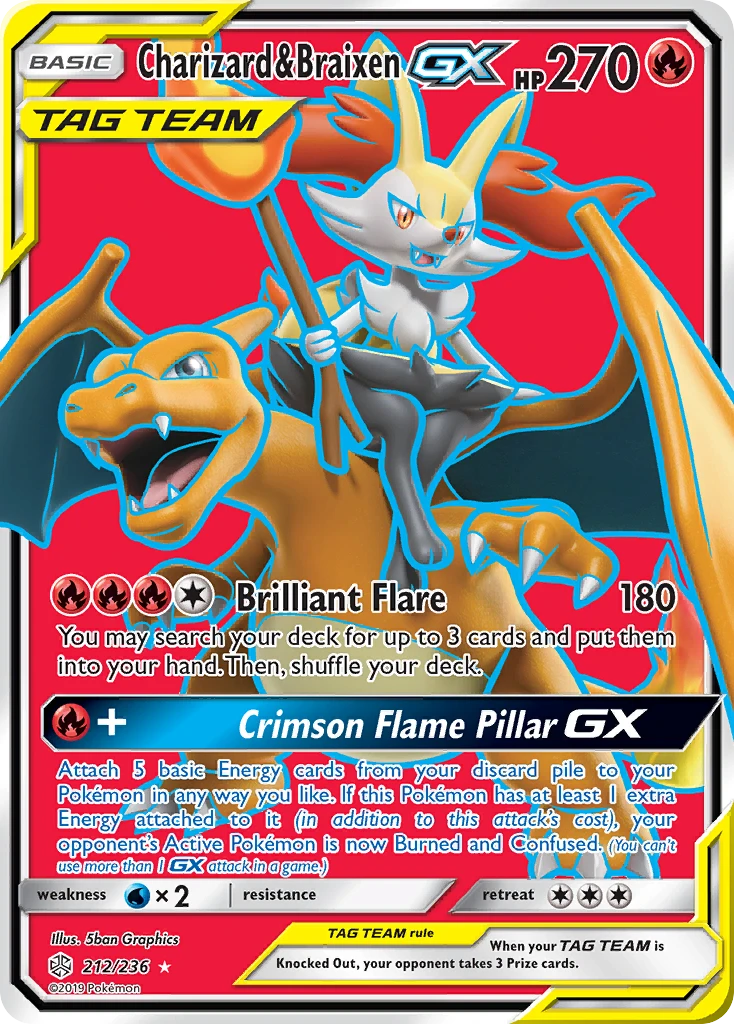 Charizard & Braixen-GX, 212/236