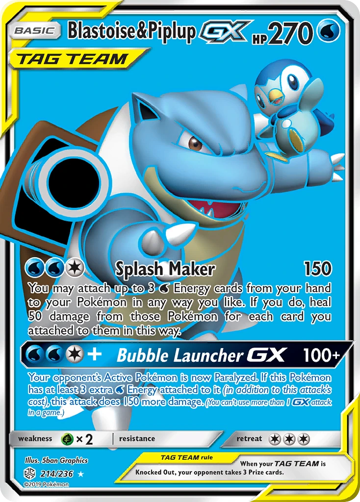 Blastoise & Piplup-GX, 214/236