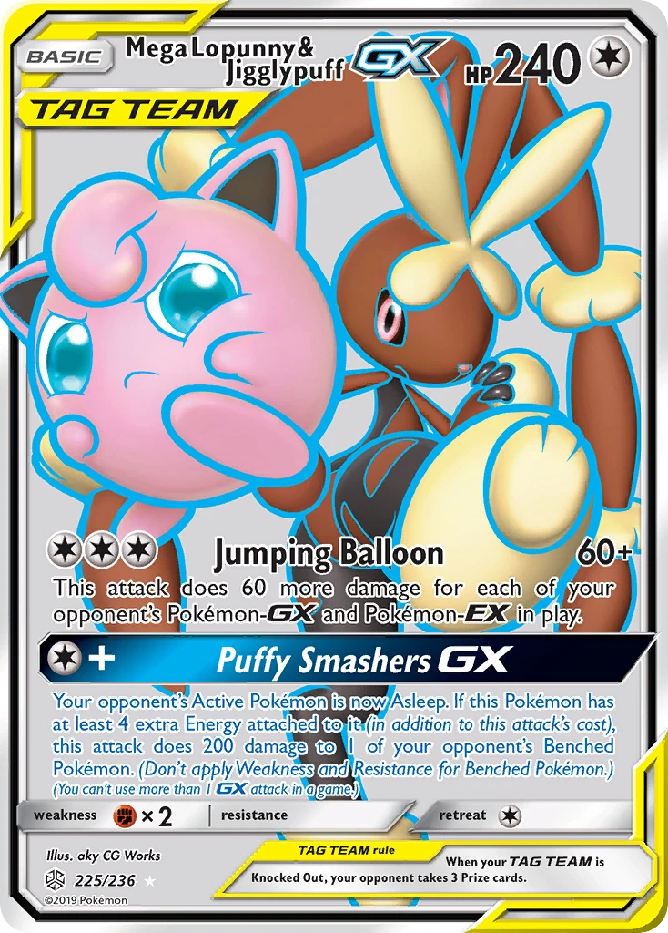 Mega Lopunny & Jigglypuff-GX, 225/236
