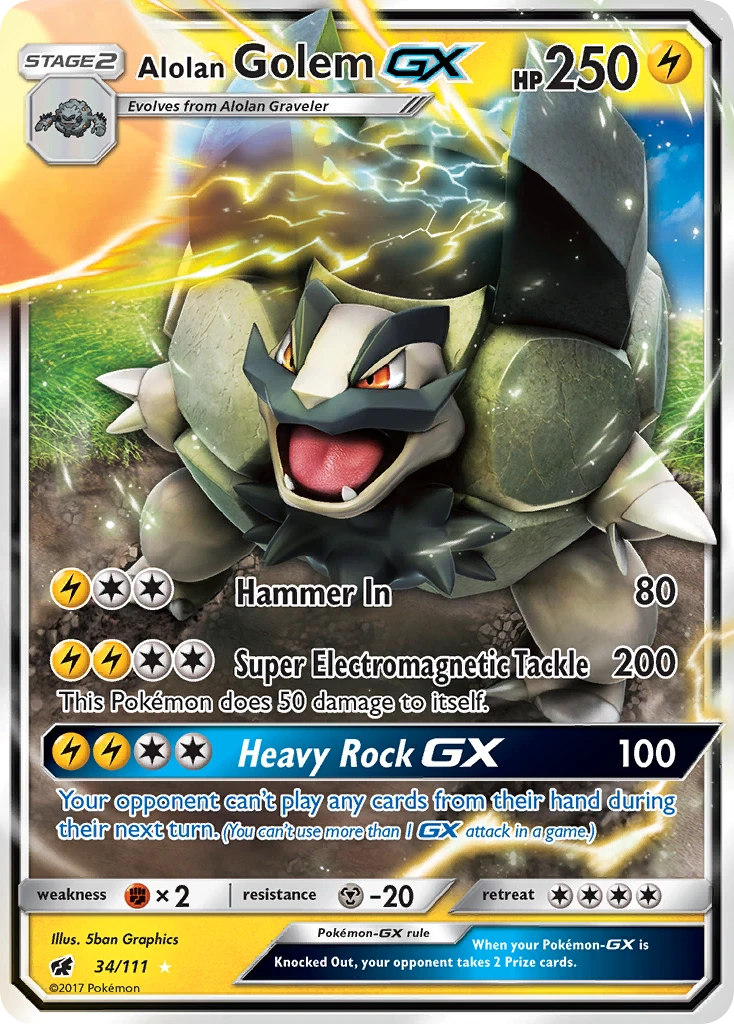 Alolan Golem-GX, 034/111