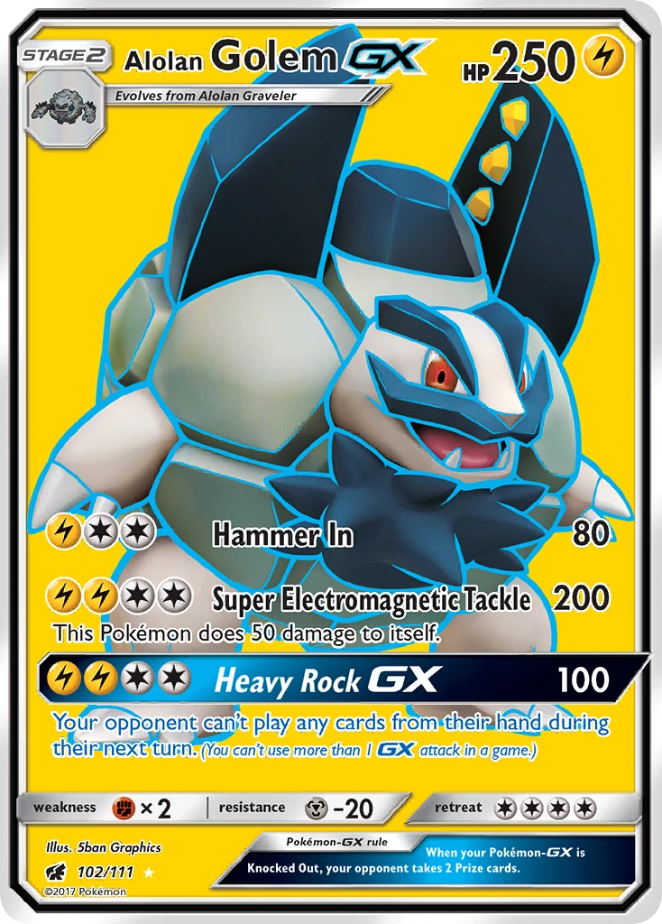 Alolan Golem-GX, 102/111