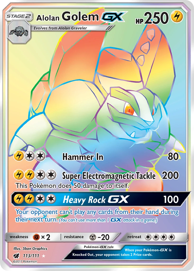 Alolan Golem-GX, 113/111