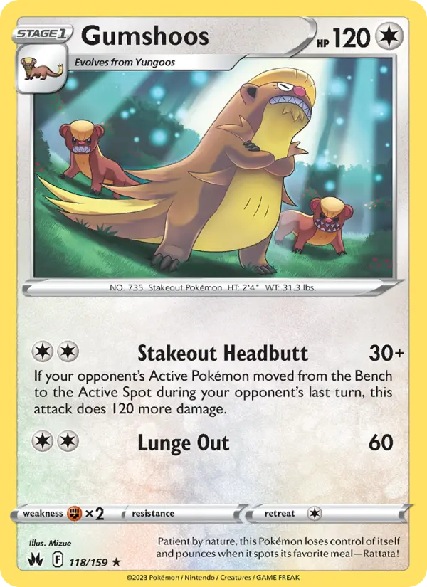 Gumshoos, 118/159