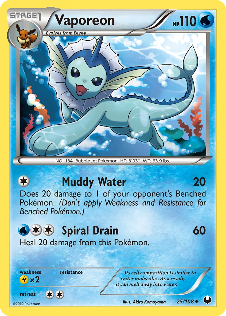 Vaporeon, 025/108