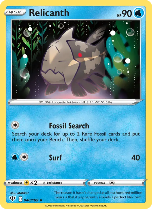 Relicanth, 040/189