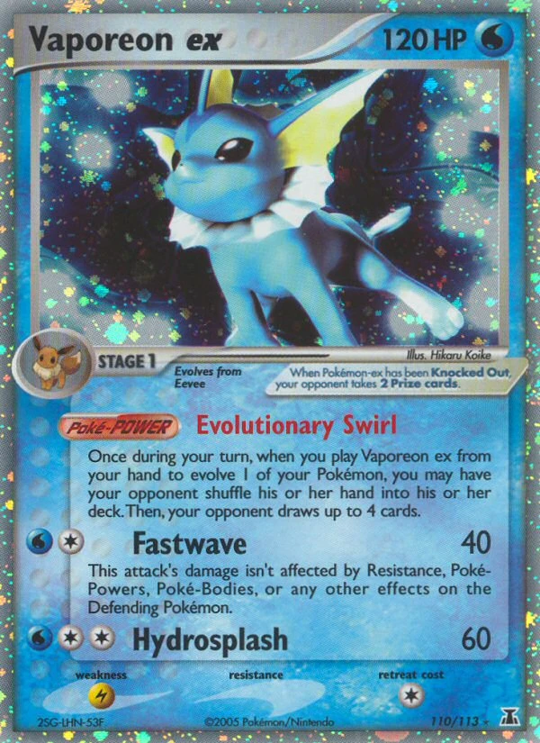 Vaporeon ex, 110/113