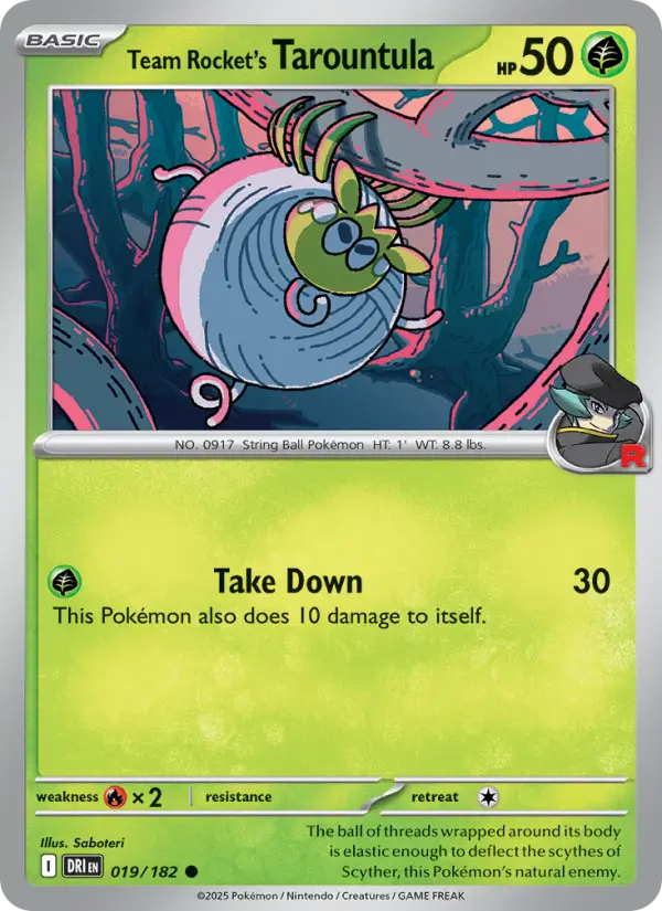 Team Rocket's Tarountula, 019/182