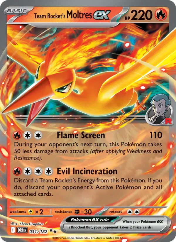 Team Rocket's Moltres ex, 031/182
