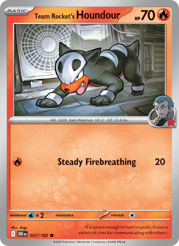 Team Rocket's Houndour, 037/182